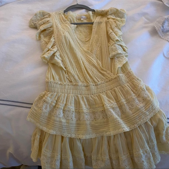 LoveShackFancy Yellow Gwen Dress SIZE M - Picture 2 of 6